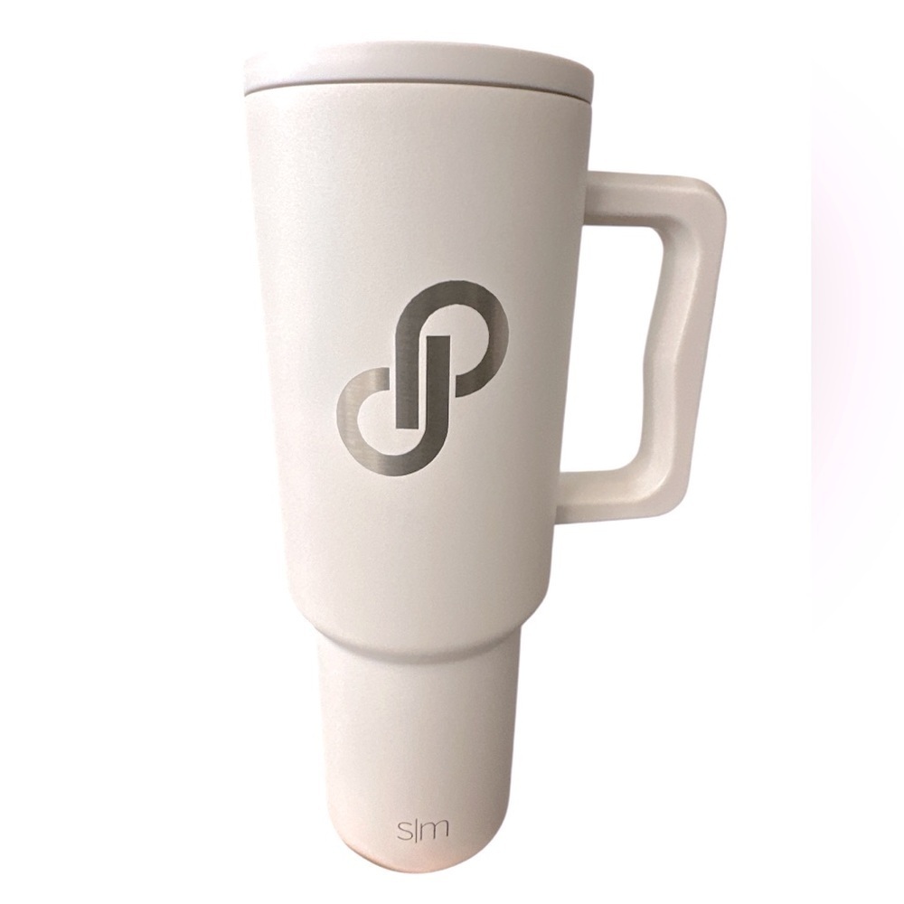 SIMPLE MODERN Trek Thumbler 40oz White With Poshmark Logo Brand New